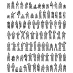 Ion Models U700-002 1/700 Us Navy Carrier Personel And Pilots 3d Resin 97 Figures