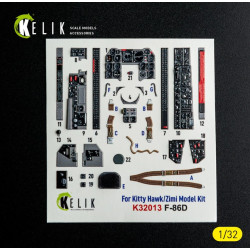 Kelik K32013 1/32 F-86d - Interior 3d Decals For Kitty Hawk/Zimi Models Kit