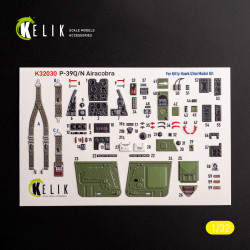 Kelik K32030 1/32 P-39q/N Interior 3d Decals For Kitty Hawk/Zimi Models Kit