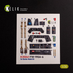 Kelik K35041 1/35 Fw-190a-6 Interior 3d Decals For Border Models Kit