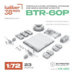 Kaliber38mm K38-a002 1/72 Tarpaulin Cover External Stowage And Sgm B Machine Guns For Btr-60p Details Set