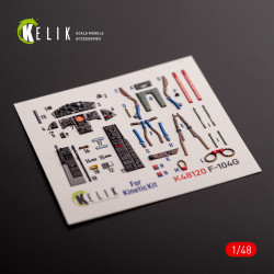 Kelik K48120 1/48 F-104g Interior 3d Decals For Kinetic Kit