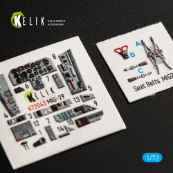 Kelik K72043 1/72 Mig-29 Fulcrum-a 9-12 Interior 3d Decals For Gwh Model Kit