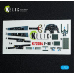 Kelik K72084 1/72 F-8e Crusader - Interior 3d Decals For Academy Kit