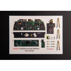 Kelik K72149 1/72 Vickers Valiant B Pr K1 Rear Cockpit Interior 3d Decals For Airfix Kit