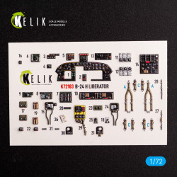 Kelik K72183 1/72 B-24h Liberator - Interior 3d Decals For Airfix Kit