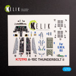 Kelik K72190 1/72 A-10c Thunderbolt Ii - Interior 3d Decals For Gwh Kit