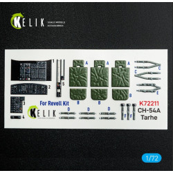Kelik K72211 1/72 Ch-54a Tarhe - Interior 3d Decals For Revell Kit