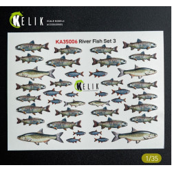 Kelik Ka35006 1/35 River Fish Set Type 3 3d Decal For Dioramas