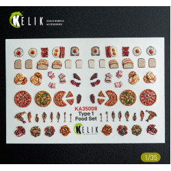 Kelik Ka35008 1/35 Food Set Type 1 3d Decal For Dioramas