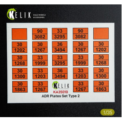 Kelik Ka35010 1/35 Adr Plates Set Type 2 Decal For Models