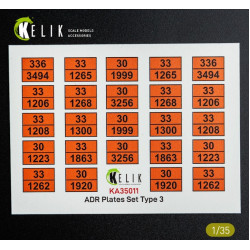 Kelik Ka35011 1/35 Adr Plates Set Type 2 Decal For Models