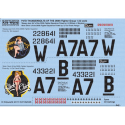 Kits World Kw132028 1/32 Decal P-47d Thunderbolts Bubbletop 368th Fighter Group