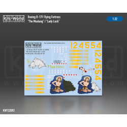 Kits World Kw132092 1/32 Decal For Boeing B-17f Flying Fortress