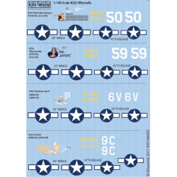 Kits World Kw144003 1/144 Decal For B-25 Mitchell Accessories For Aircraft