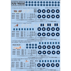 Kits World Kw144010 1/144 Decal For Spitfire Mk Viii - Ixc Mk210