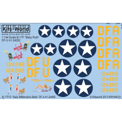 Kits World Kw144019 1/144 Decal For B-17f/G Accessories For Aircraft