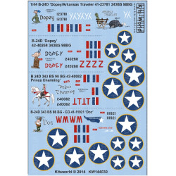Kits World Kw144030 1/144 Decal For B-24d Liberators Accessories For Aircraft