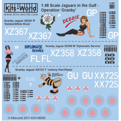 Kits World Kw148050 1/48 Decal Jaguars In The Gulf Operation Granby