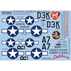 Kits World Kw148057 1/48 Decal For P-47d S 368th Fg 397th Fighter Squadron Kits World Kw148057 1/48 Decal For P-47d S 368th Fg 397th Fighter Squadron