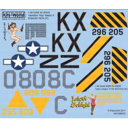 Kits World Kw148070 1/48 Decal For Sheet B-26 Marauders