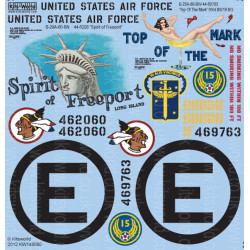 Kits World Kw148080 1/48 Decal For B-29 Superfortress B-29a-60-bw Top Of The Mark