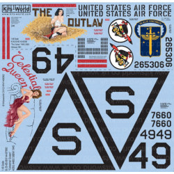 Kits World Kw148082 1/48 B-29 Super Fortress B-29-25-mo 42-65306 The Outlaw