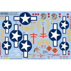 Kits World Kw148097 1/48 Decal For B-2h Mitchell B-25h-5 43-4573 Power House