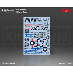 Kits World Kw148276 1/48 Decal For Us Marine Corps F-4b Phantom