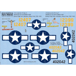 Kits World Kw172138 1/72 Decal Boeing B-17e Flying Fortress Accessories Aircraft