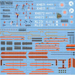 Kits World Kw172160 1/72 Decal For Handley Page Victors Accessories Kit