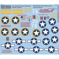Kits World Kw172194 1/72 Decal For B-25c North American B-25 Mitchell