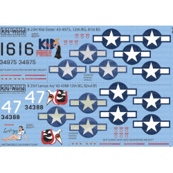 Kits World Kw172197 1/72 Decal For North American B-25h Mitchell
