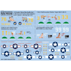 Kits World Kw172208 1/72 Decal P-38 Lightnings Of The Pacific Late War Set Two