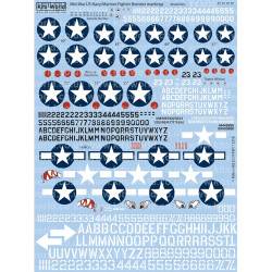 Kits World Kw172218 1/72 Decal For U.s. Navy And Marine Markings Accessories Kit