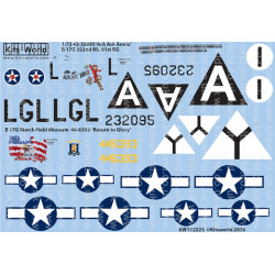 Kits World Kw172223 1/72 Decal For Boeing B-17g Flying Fortress Accessories Kit