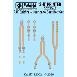 Kits World Kw3d132002 1/32 3d Decal Raf Fighter Command Sutton Harness Seat Belt