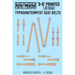 Kits World Kw3d132010 1/32 3d Decals Wwii Fighter Typhoon Tempest Seat Belt Set