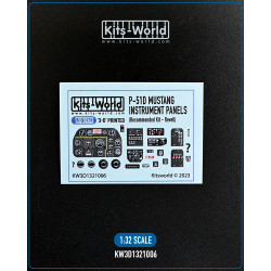 Kits World KW3D1321006 1/32 3d Decal Instrument Panel For P-51d Mustang For Hasegawa And Revell