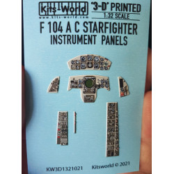 Kits World Kw3d1321021 1/32 Lockheed F-104a F-104c Starfighter Instrument Panels