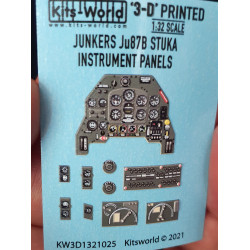 Kits World Kw3d1321025 1/32 Decal Junkers Ju 87b Stuka Cockpit Instrument Panels