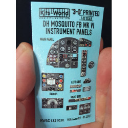 Kits World Kw3d1321030 1/32 De Havilland Mosquito Fb Mk Vi Instrument Panel