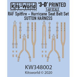 Kits World Kw3d148002 1/48 3d Decal Raf Fighter Seat Belts Sutton Harness