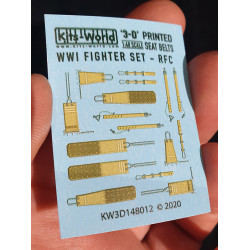 Kits World Kw3d148012 1/48 3d Decal Wwi Fighter Set Royal Flying Corps And The Royal Naval Air Service Seat Belt