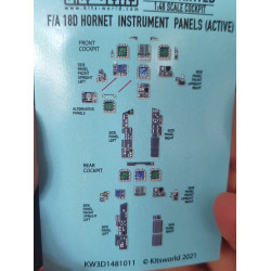 Kits World Kw3d1481011 1/48 Instrument Panels Mcdonnell Douglas F/A 18d Hornet Screens Active