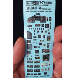 Kits World Kw3d1481024 1/48 Cockpit Instrument Panel Boeing B-17g Flying Fortress