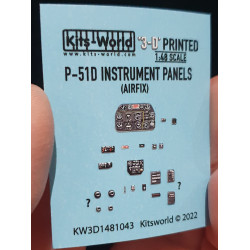 Kits World Kw3d1481043 1/48 3d Decal Instrument Panels P-51d Mustang For Airfix