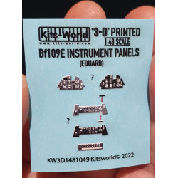 Kits World Kw3d1481049 1/48 3d Decal Instruments Panel Bf109e For Eduard
