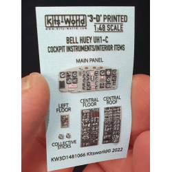 Kits World Kw3d1481066 1/48 3d Decal Instruments Panel Bell Huey Uh1 Hobby Boss