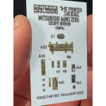 Kits World Kw3d1481067 1/48 3d Decal Instruments Panel Mitsubishi A6m3 Tamiya